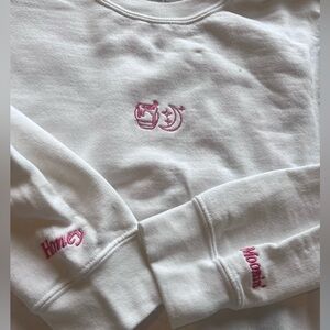 Bridal White Sweatshirt & Short Set